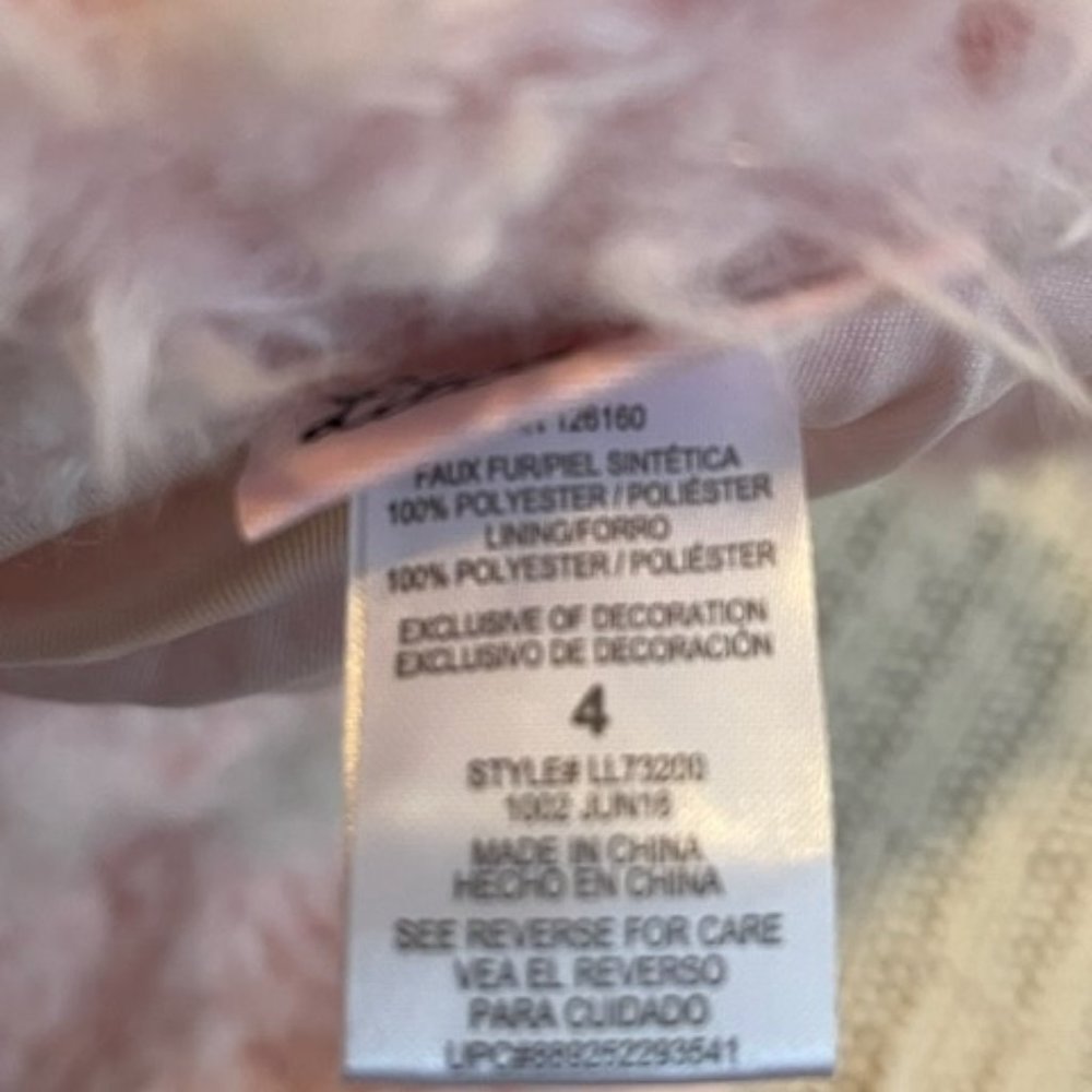 Girl's Little Lass faux fur vest - Picture 3 of 3